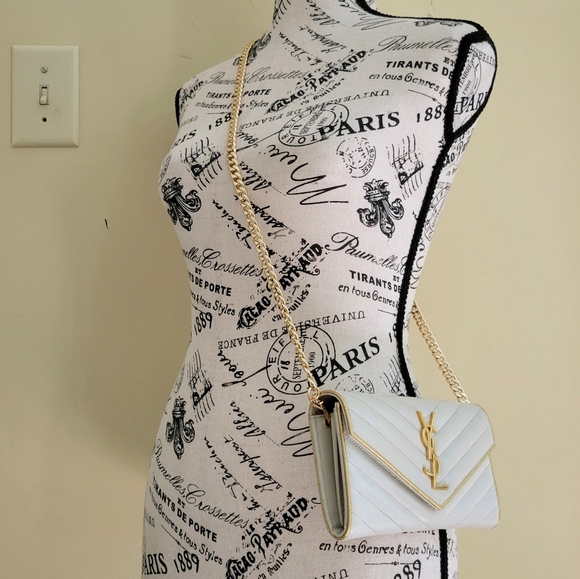 Yves Saint Laurent Cassandra Wallet w Chain Crossbody Handbag - Picture 7 of 8